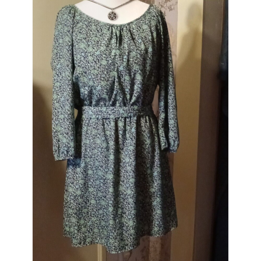 Blue Floral Dress Large BEAUTIFUL!!